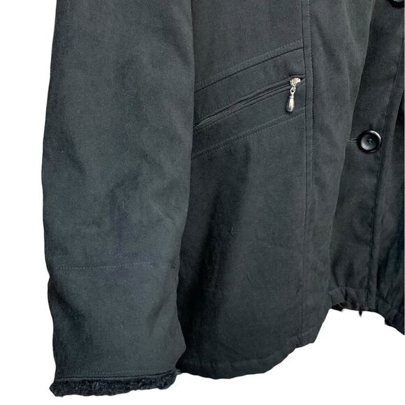 Marlo Artic Warmth Faux fur Black Jacket SZ XL - Picture 6 of 12